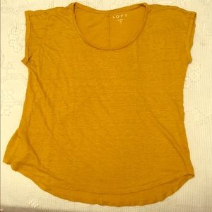 Mustard yellow Loft linen shirt